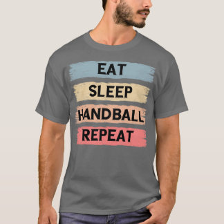 T-shirt Mangez la boule de main de sommeil répéter quatre