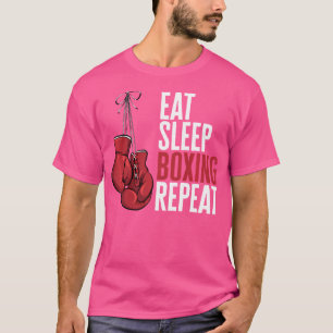T-shirt Mangez La Boxe Du Sommeil Gants Répétés Combattez 