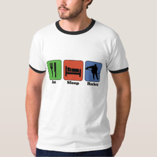 T-shirt Mangez la chemise d'hockey de sommeil