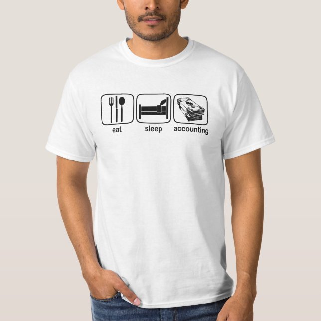 T-shirt Mangez la comptabilité de sommeil (Devant)