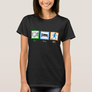 T-shirt Mangez la course de sommeil