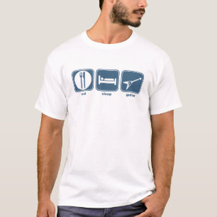 T-shirt mangez la guitare de sommeil