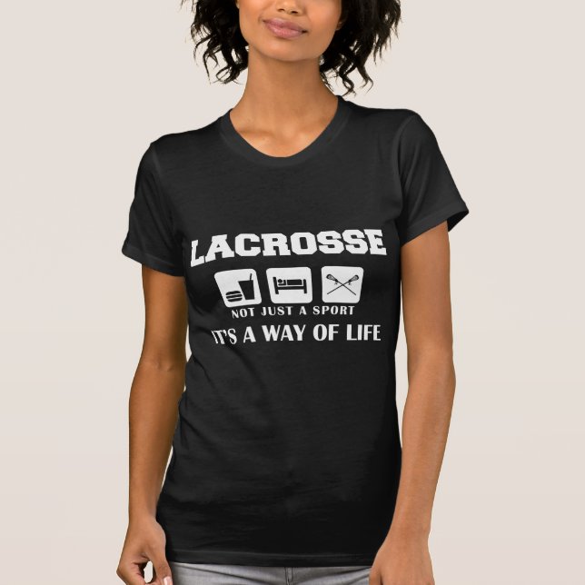 T-shirt Mangez la lacrosse de jeu de sommeil (Devant)