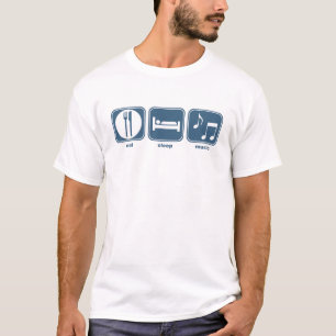 T-shirt mangez la musique de sommeil