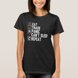 T-shirt Mangez la panique commerciale ne peut pas dormir R
