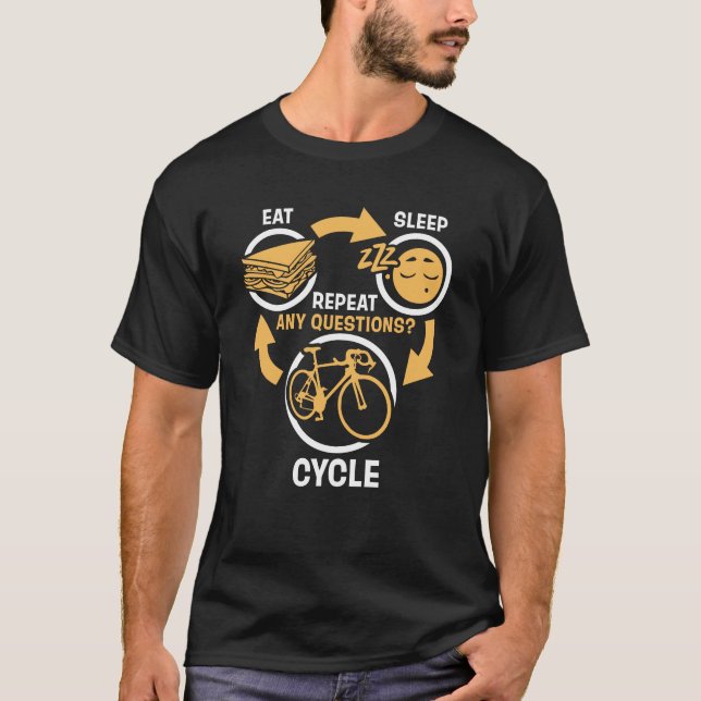 T-shirt Mangez la répétition de cycle de sommeil - (Devant)