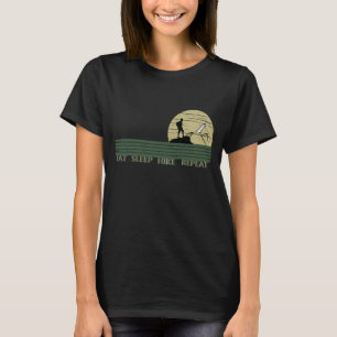 T-shirt Mangez la répétition de la randonnée de sommeil po