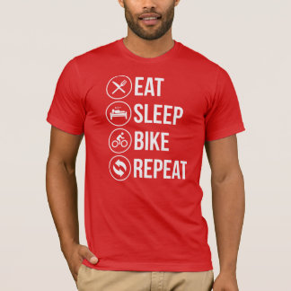 T-shirt Mangez la répétition de vélo de sommeil