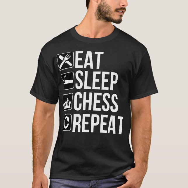 T-shirt Mangez la répétition d'échecs de sommeil (Devant)