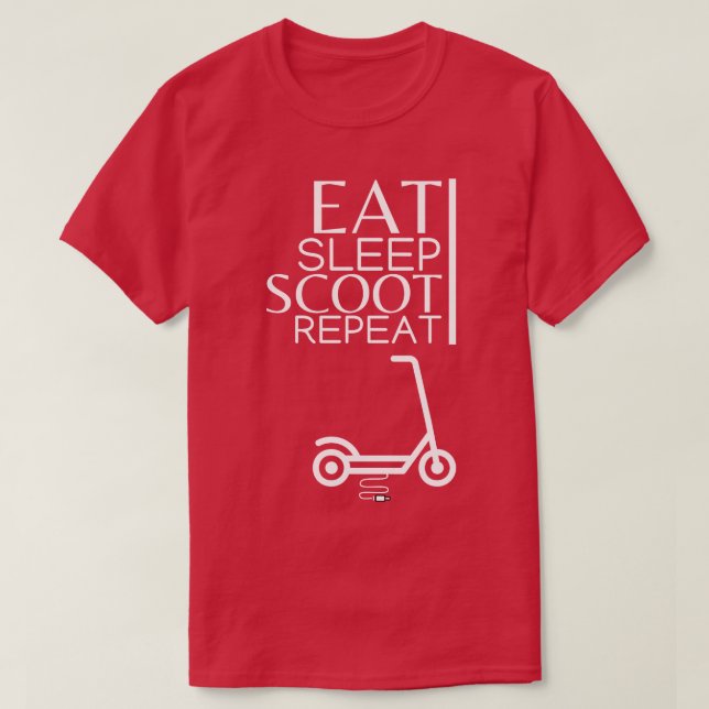 T-shirt Mangez la Scoot du sommeil Répéter 1 (Design devant)
