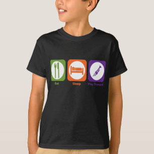 T-shirt Mangez la trompette de jeu de sommeil