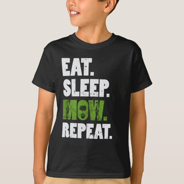 T-shirt Mangez la vache du sommeil Répétez la coupe de l'h (Devant)