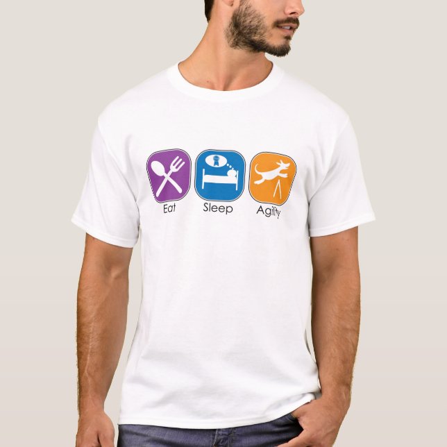 T-shirt Mangez l'agilité de sommeil (Devant)