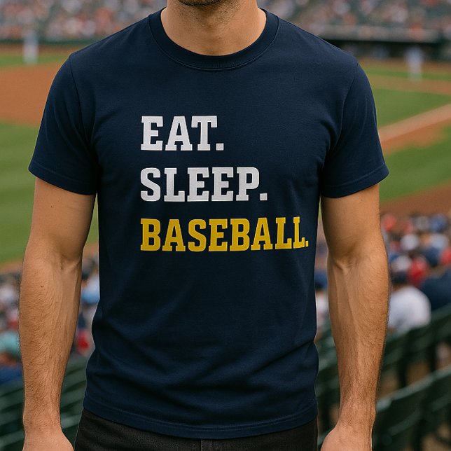 T-shirt Mangez le baseball du sommeil (Créateur téléchargé)