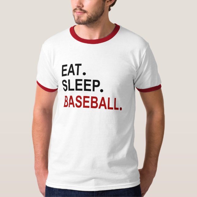 T-shirt Mangez le baseball du sommeil (Devant)