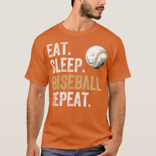 T-shirt Mangez le baseball du sommeil Répéter 1