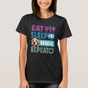 T-shirt Mangez le Beagle du sommeil Répéter le visage du c