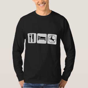 T-shirt Mangez le blanc de chasse à cerfs communs de