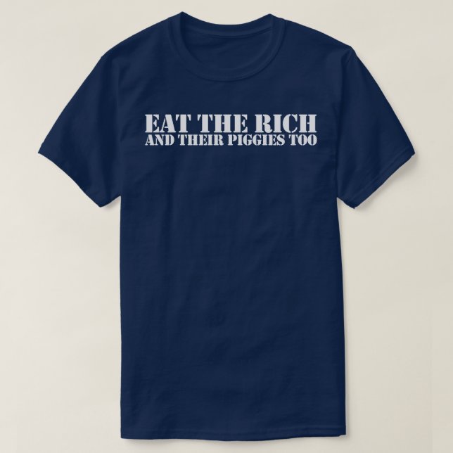 T-shirt Mangez Le Blanc Riche 5 (Design devant)