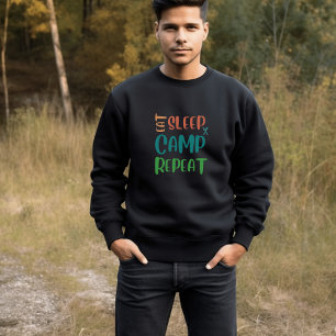 T-shirt Mangez Le Camp De Sommeil Répéter - La Vie De Camp