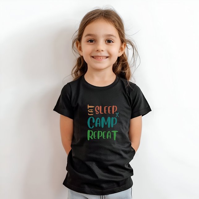 T-Shirt Mangez Le Camp De Sommeil Répéter - La Vie De Camp (Créateur téléchargé)