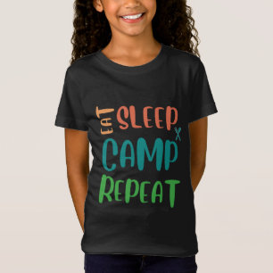 T-Shirt Mangez Le Camp De Sommeil Répéter - La Vie De Camp