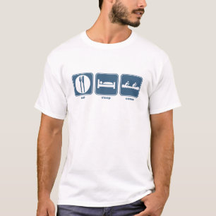 T-shirt mangez le canoë de sommeil