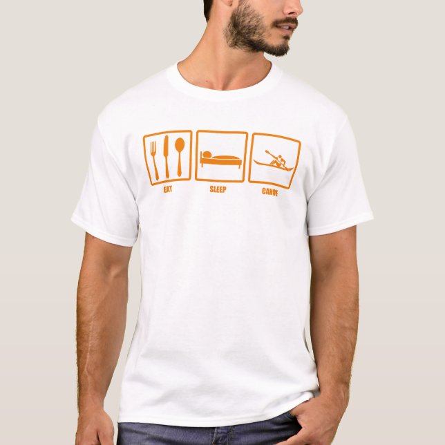 T-shirt Mangez le canoë de sommeil (Devant)