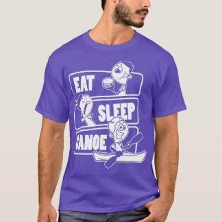 T-shirt Mangez le canoé du sommeil Répétez le canoé Outrig