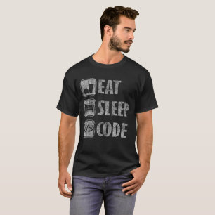 T-shirt Mangez le codage affligé drôle de code de sommei