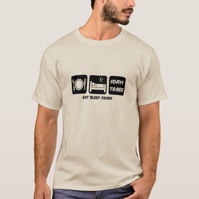 T-shirt mangez le commerçant de jour de sommeil (Devant)