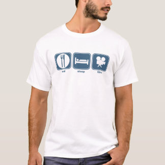 T-shirt mangez le film de sommeil