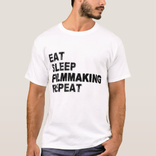 T-shirt Mangez le film de sommeil faire répéter