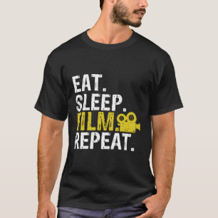 T-shirt Mangez le film de sommeil Répéter les acteurs de c