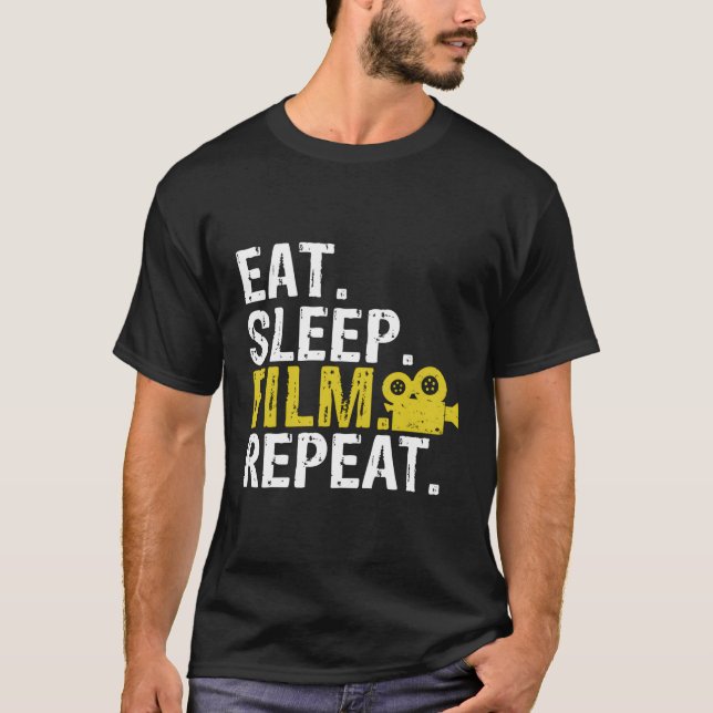 T-shirt Mangez le film de sommeil Répéter les acteurs de c (Devant)