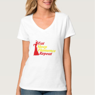 T-shirt Mangez le flamenco du sommeil Répéter drôle pour l