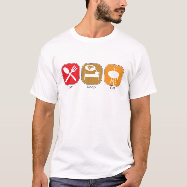 T-shirt Mangez le gril de sommeil (Devant)