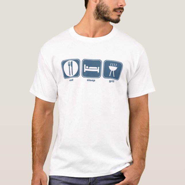 T-shirt mangez le gril de sommeil (Devant)