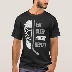 T-shirt Mangez Le Hockey Du Sommeil Répéter Noël Pour Ado