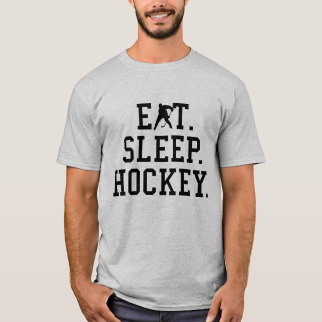 T-shirt Mangez le hockey sur glace - Amateurs de hockey (Devant)