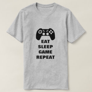 T-shirt Mangez le jeu de sommeil répétition gamepad t-shir
