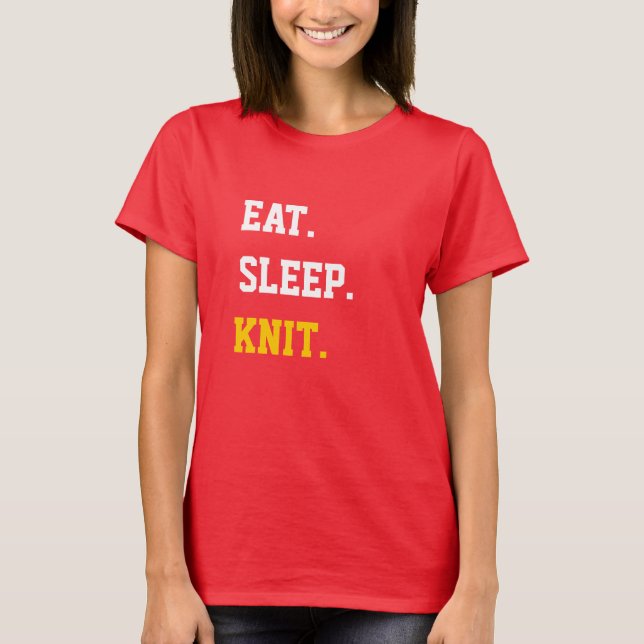 T-shirt Mangez le Knit de sommeil (Devant)