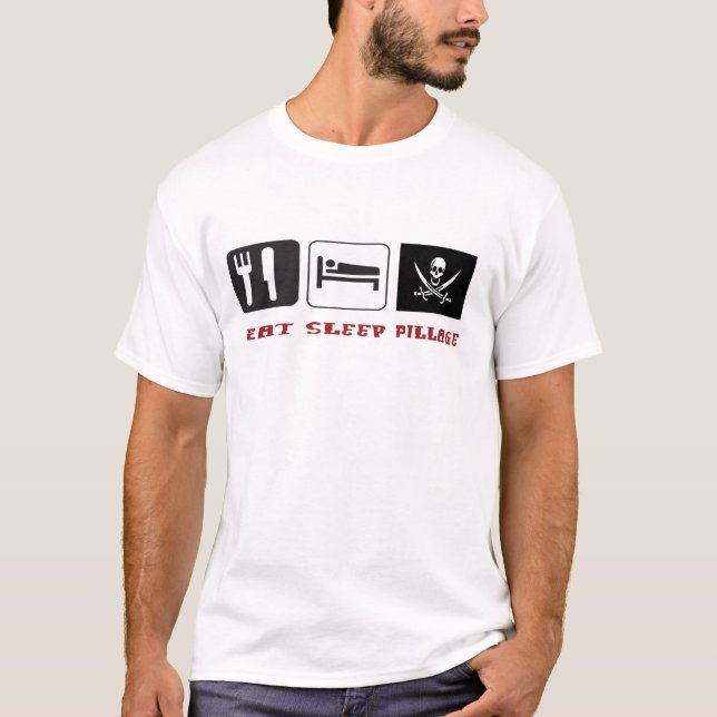 T-shirt Mangez le pillage de sommeil (Devant)