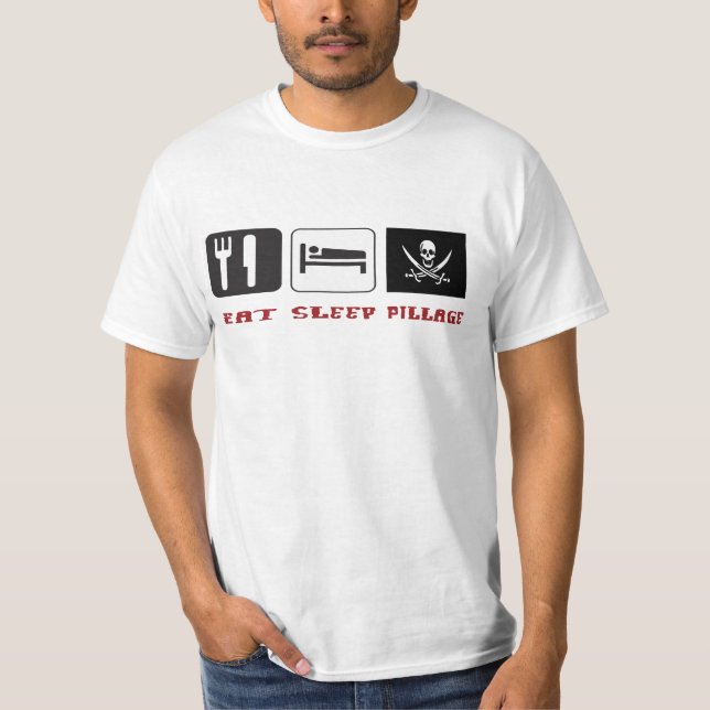 T-shirt Mangez le pillage de sommeil (Devant)