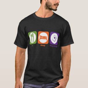 T-shirt Mangez le pont de jeu de sommeil