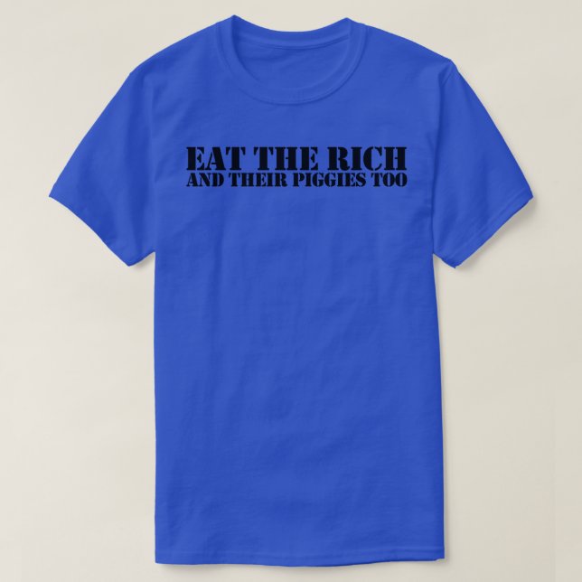 T-shirt Mangez Le Riche Noir 5 (Design devant)