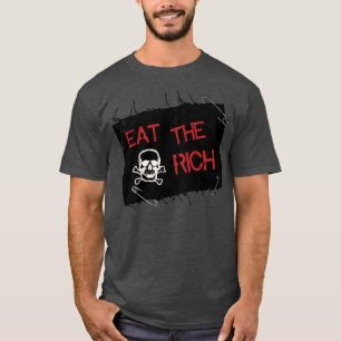T-shirt Mangez le riche patchs désorganisé