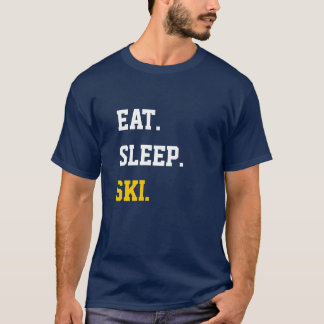 T-shirt Mangez le ski du sommeil