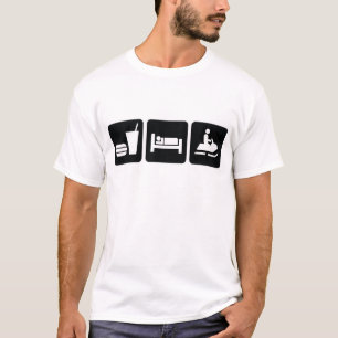 T-shirt Mangez le Snowmobile de sommeil