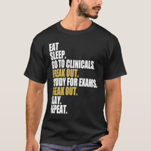 T-shirt Mangez le sommeil Aller aux cliniques Infirmière e